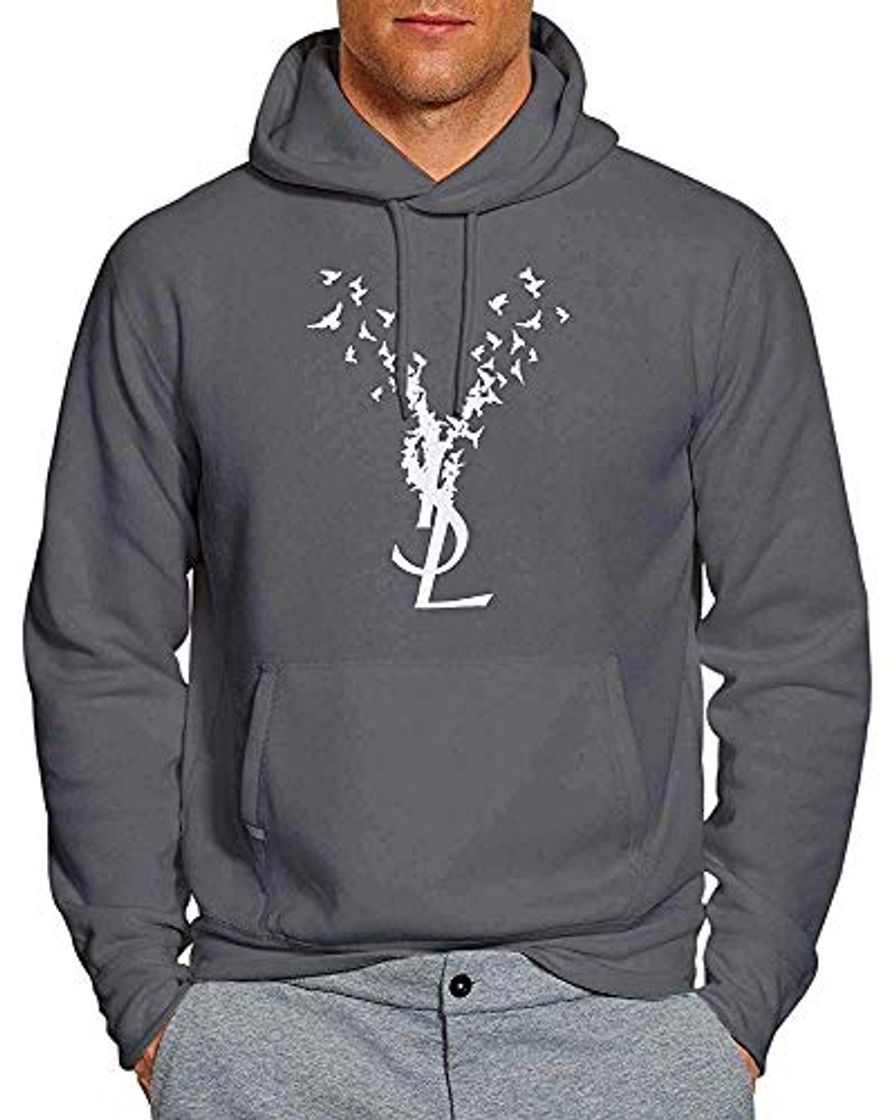 Moda YSL Yves Logo Bird Hoodie Pullover Unisex Sweatshirt