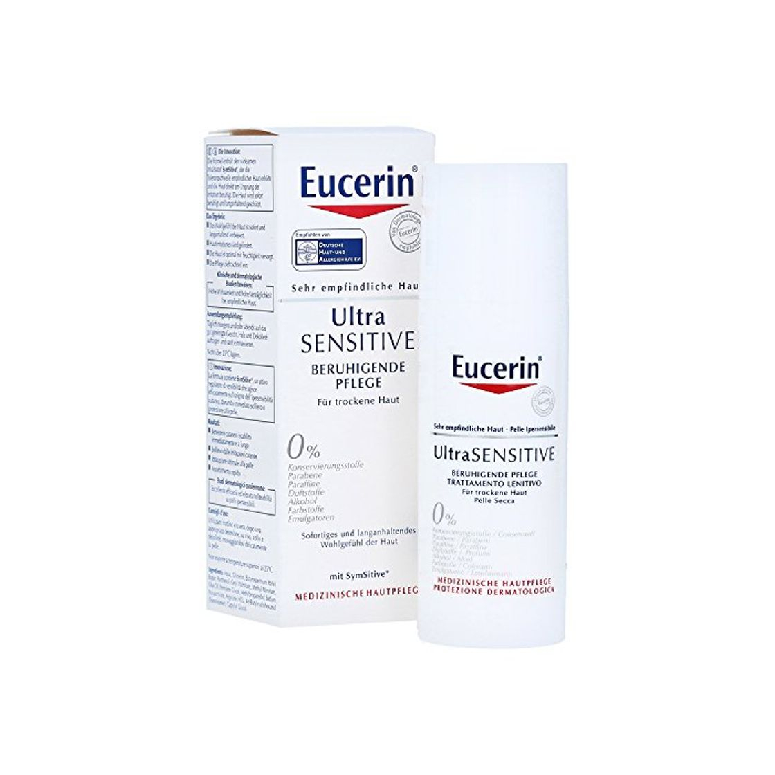 Productos Eucerin Ultra Sensitiv Cuidado calmante para piel seca