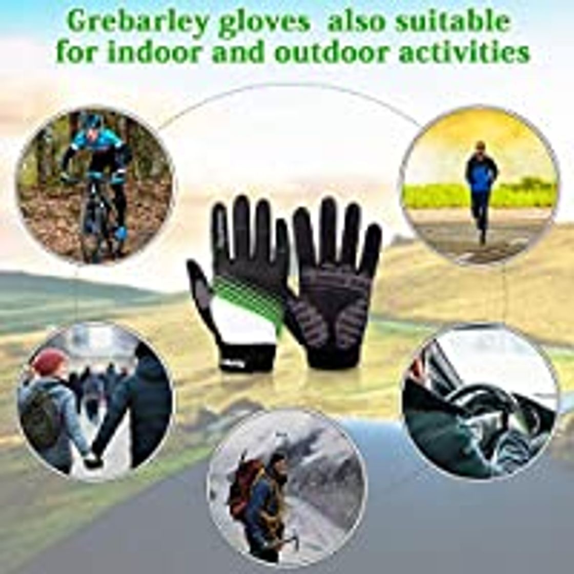 Productos Grebarley Guantes de Ciclismo Bicicleta Montaña-Acolchados Bicicleta de Carretera de Hombres Mujeres