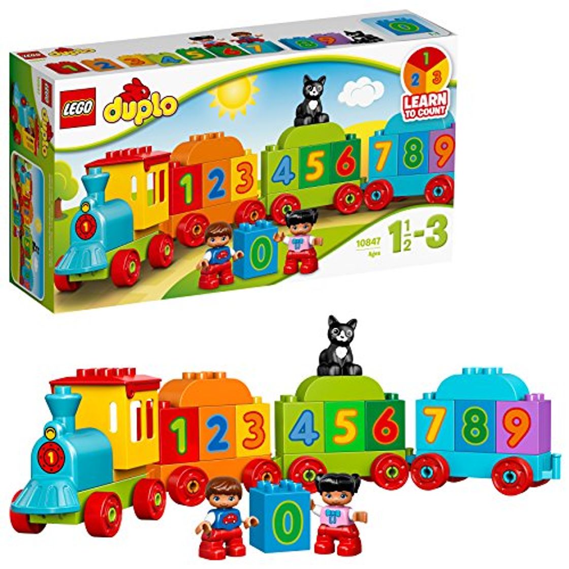 Social LEGO DUPLO - Mi Primer Tren de los Números, Juguete Preescolar Educativo