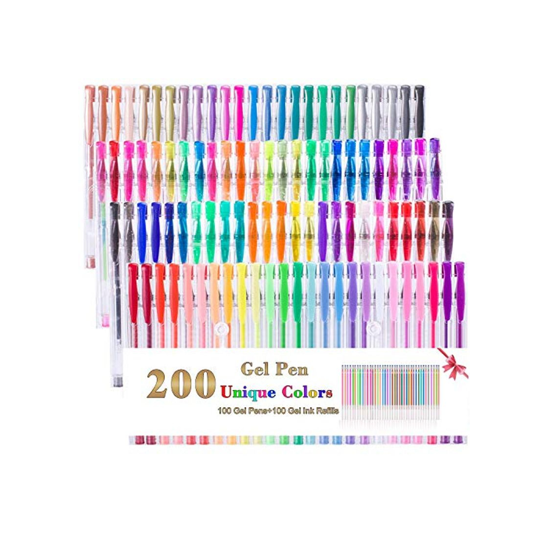 Social Juego de 200 bolígrafos de gel