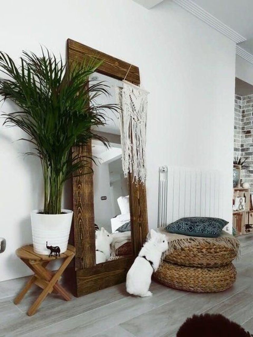 Social HANNUN Espejo Amarie de Madera Maciza Artesanal Fabricado a Mano