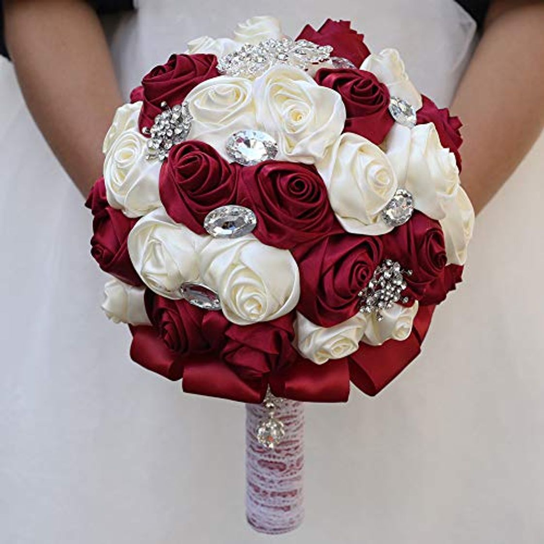 Social WJYIKEE Broche romántico Hecho a Mano para Ramo de Boda
