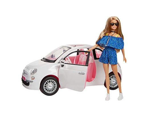 Barbie Coche Fiat, muñeca con coche