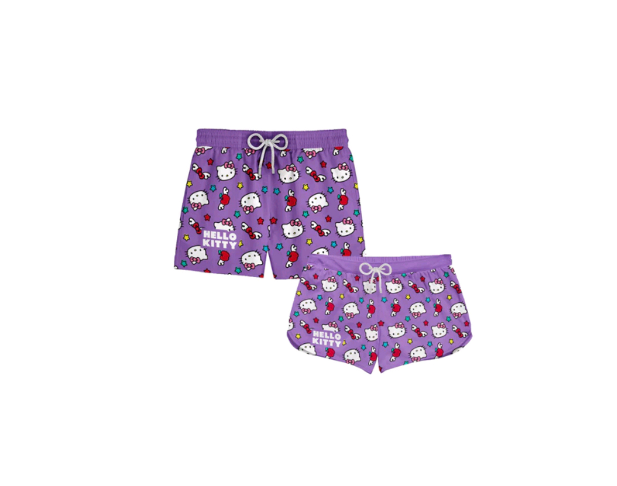 Social Kit casal praia HELLO KITTY roxo