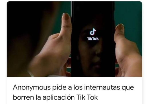 Anonymous pide a los internautas que borren TIKTOK🤔🤔🤔