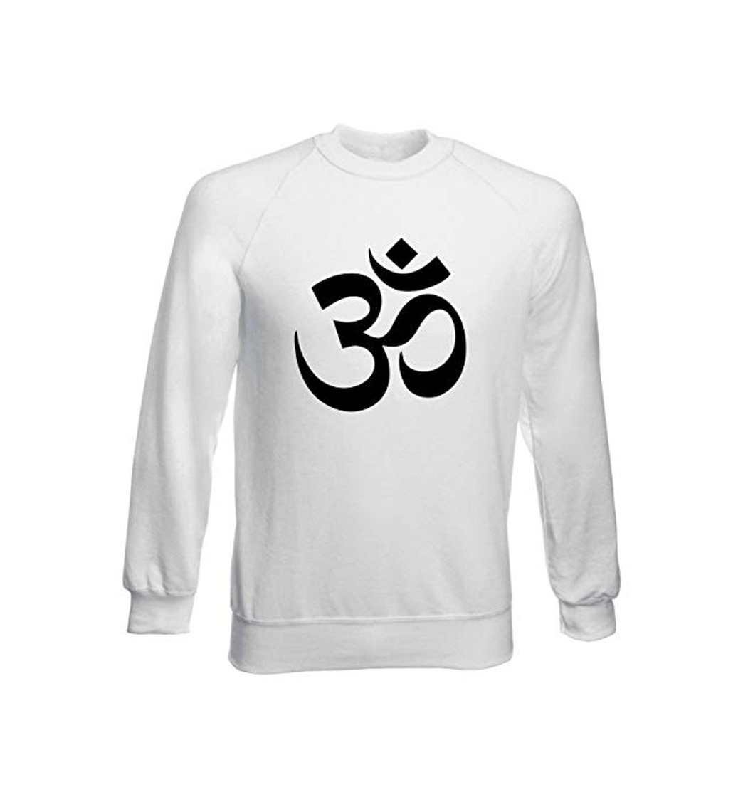 Fashion Sudadera por Hombre Blanco TR0110 OM Omkara Hindu Dharma Buddhist Jainism Sikhism