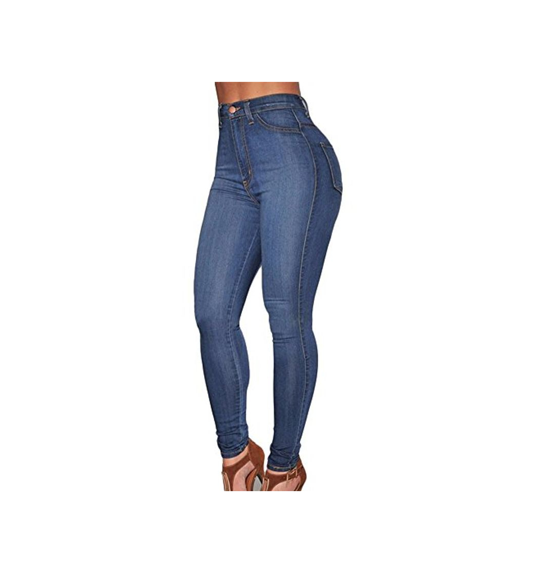 Social Kasen Mujer Vaqueros Levanta Cola Pantalones Cintura Alta Elásticos Denim Pantalones Azul Marino M