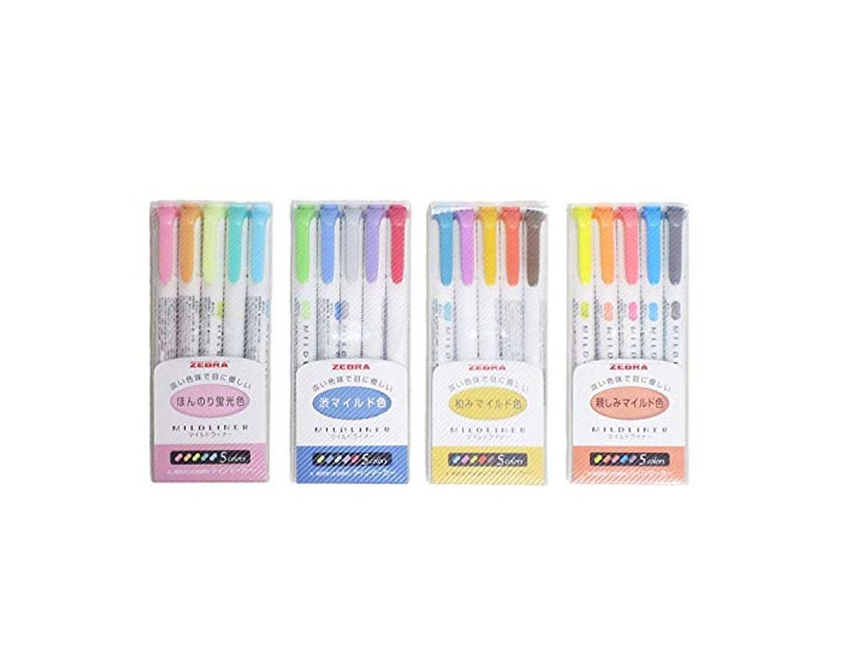 Social Zebra Mildliner - Juego de rotuladores