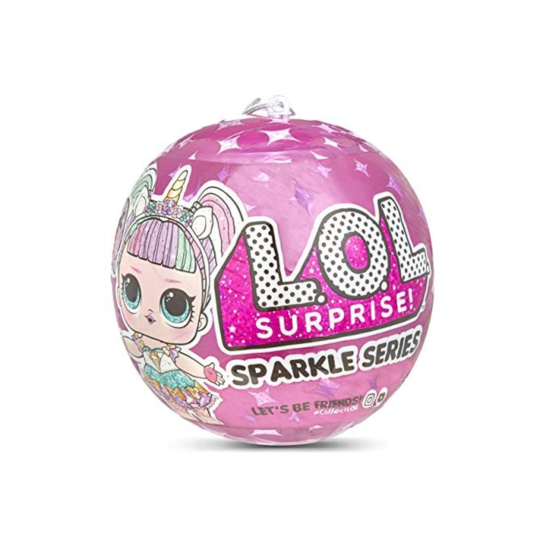 Social L.O.L. Surprise!- Sparkle Series con Acabado de Purpurina Y 7 Sorpresas, Multicolor,