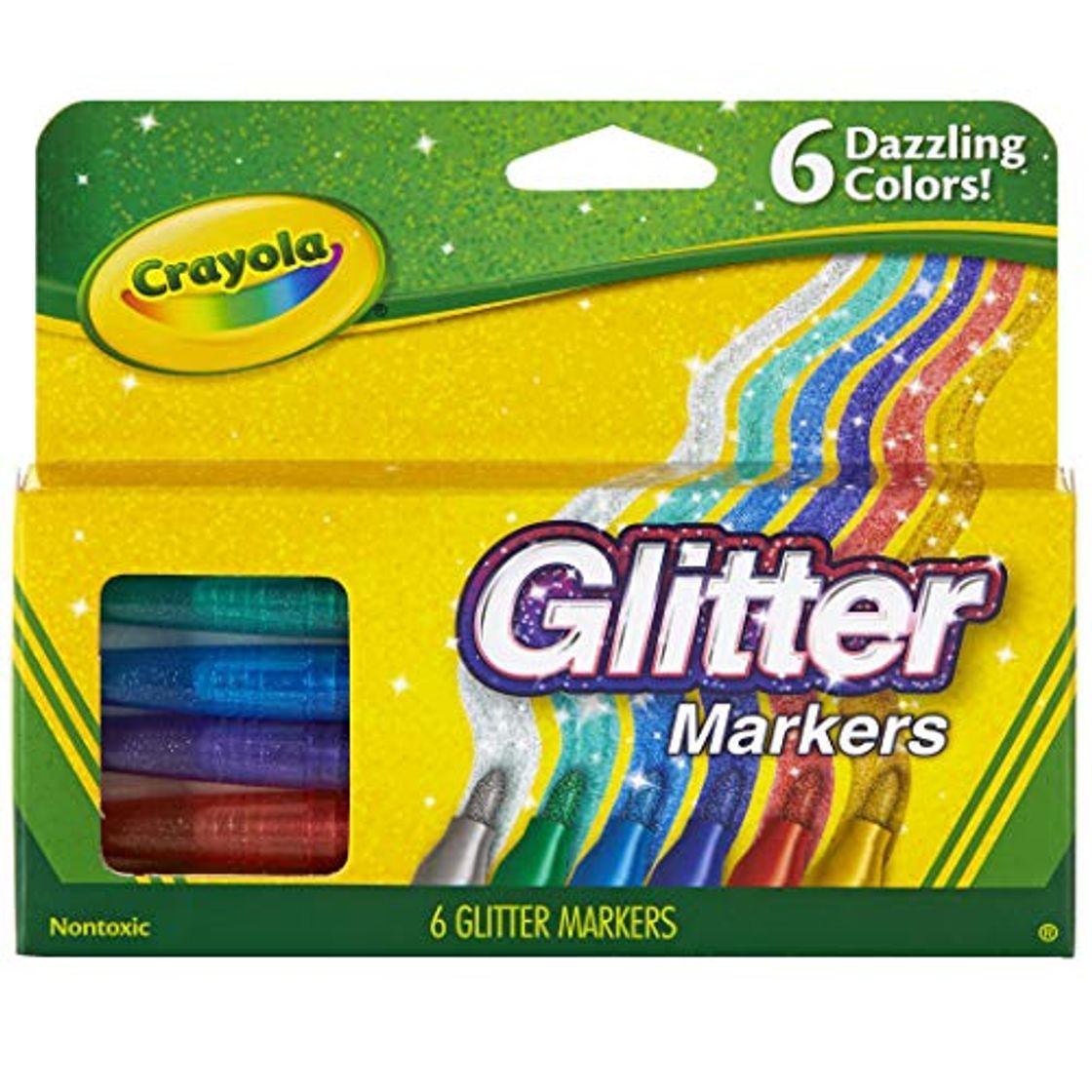Social Crayola Glitter marcatori 6/Pkg-