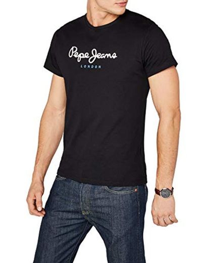 Pepe Jeans Eggo, Camiseta Para Hombre, Negro