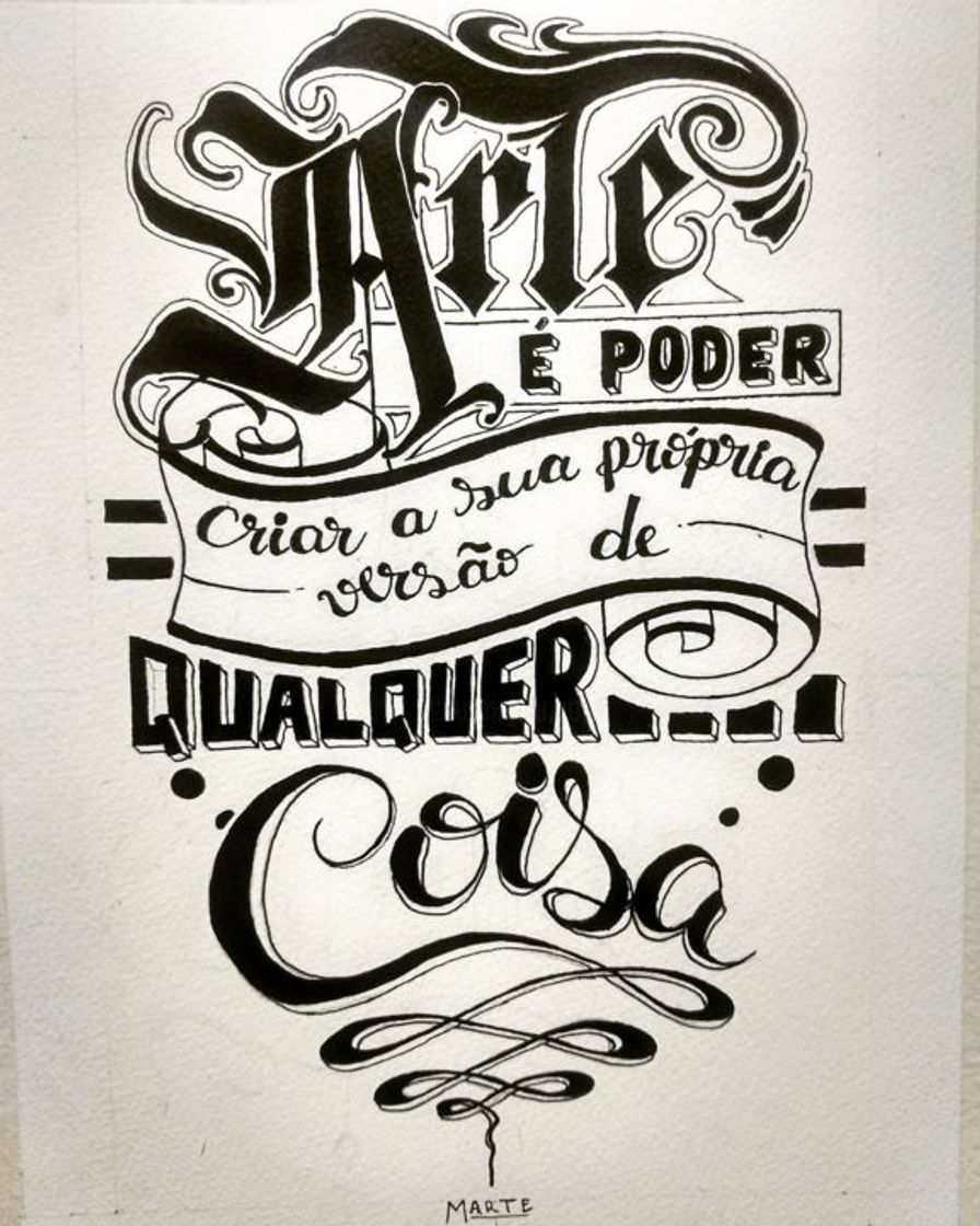 Fashion Arte em lettering 