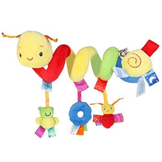 Pixnor Espiral actividades colgar juguetes del cochecito de bebé juguetes carro asiento