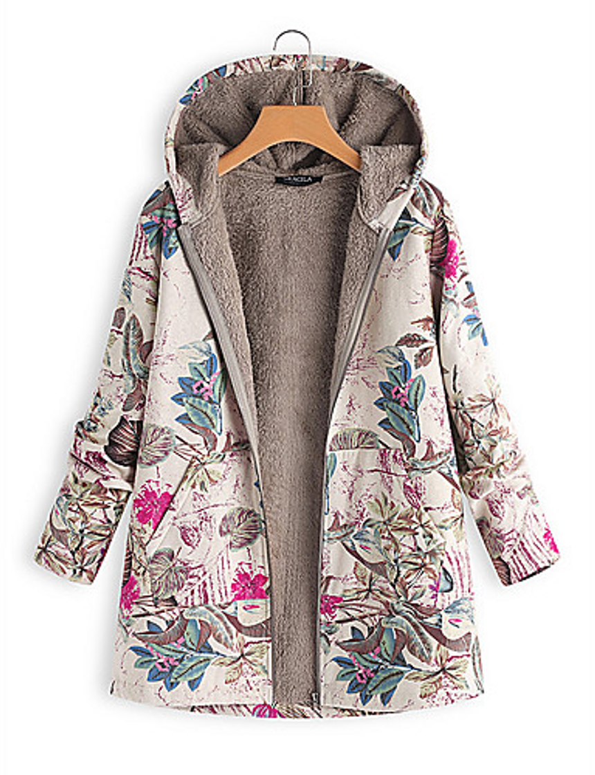 Social Abrigo De Invierno Mujer Libre Abrigos para Mujer Rebajas Talla Grande Abrigo con Capucha De Manga Larga Vintage Cremallera Señoras Abrigos con Bolsillos Gruesos De Lana riou
