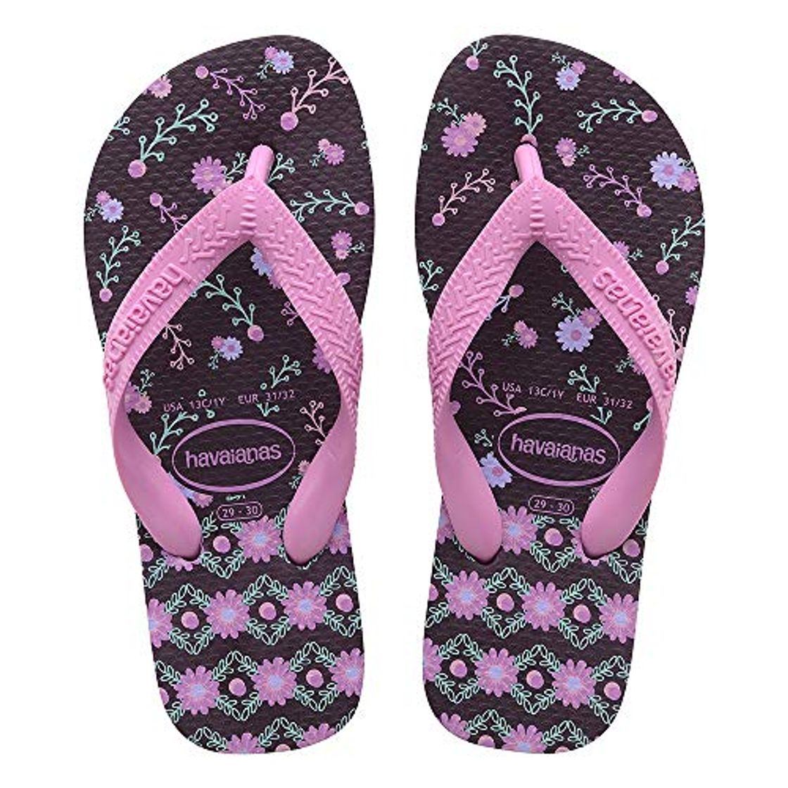 Product Havaianas Flores, Chanclas para Niñas, Morado