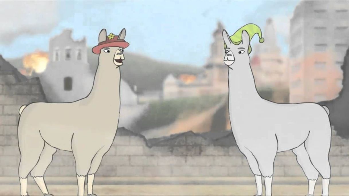 Serie Llamas with hats