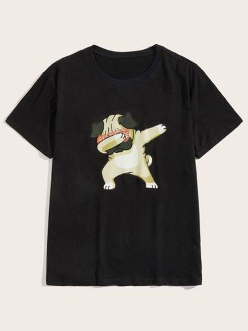 Fashion Camiseta de hombres con estampado de perro