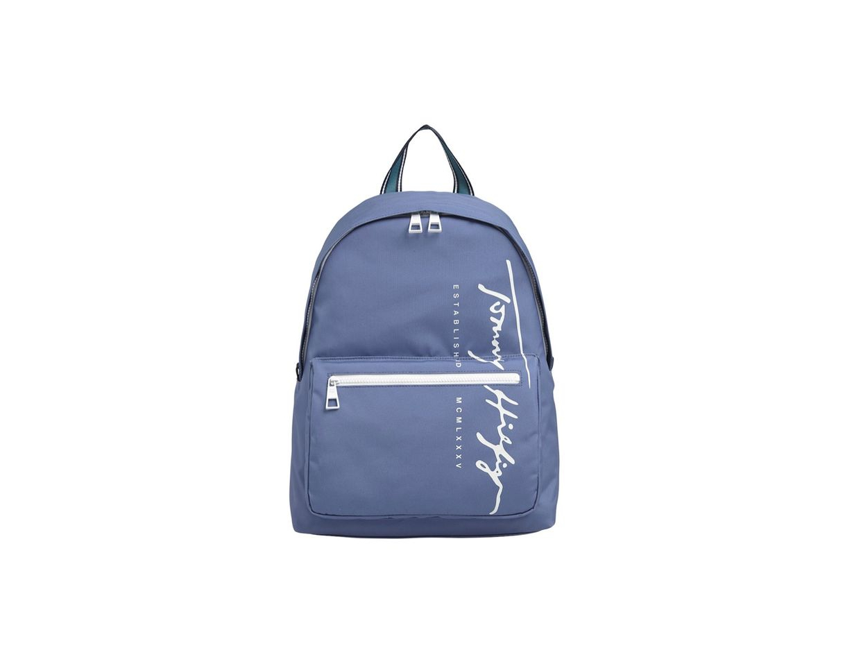 Moda Mochila Tommy Hilfiger azul con logotipo