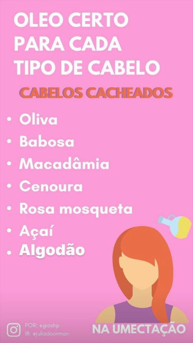 Fashion Oleos para cabelos cacheados 