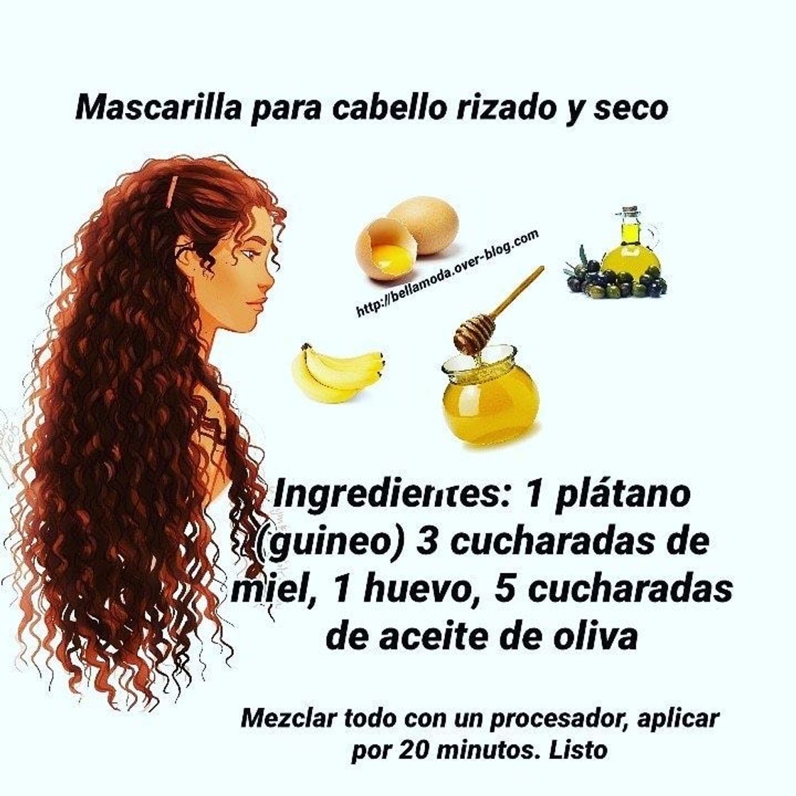 Moda Mascarilla para cabello rizado 