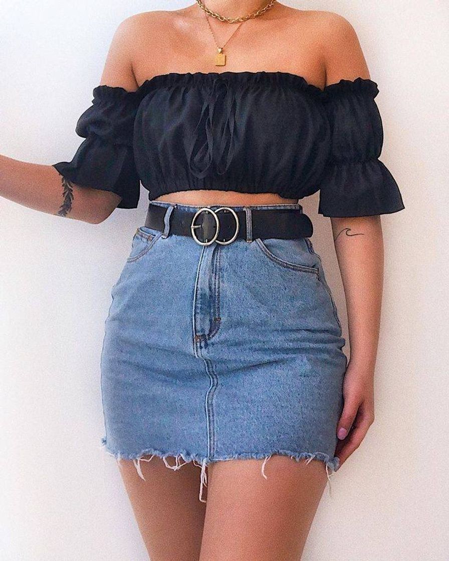 Fashion Bellisimo crop top con falda 😍