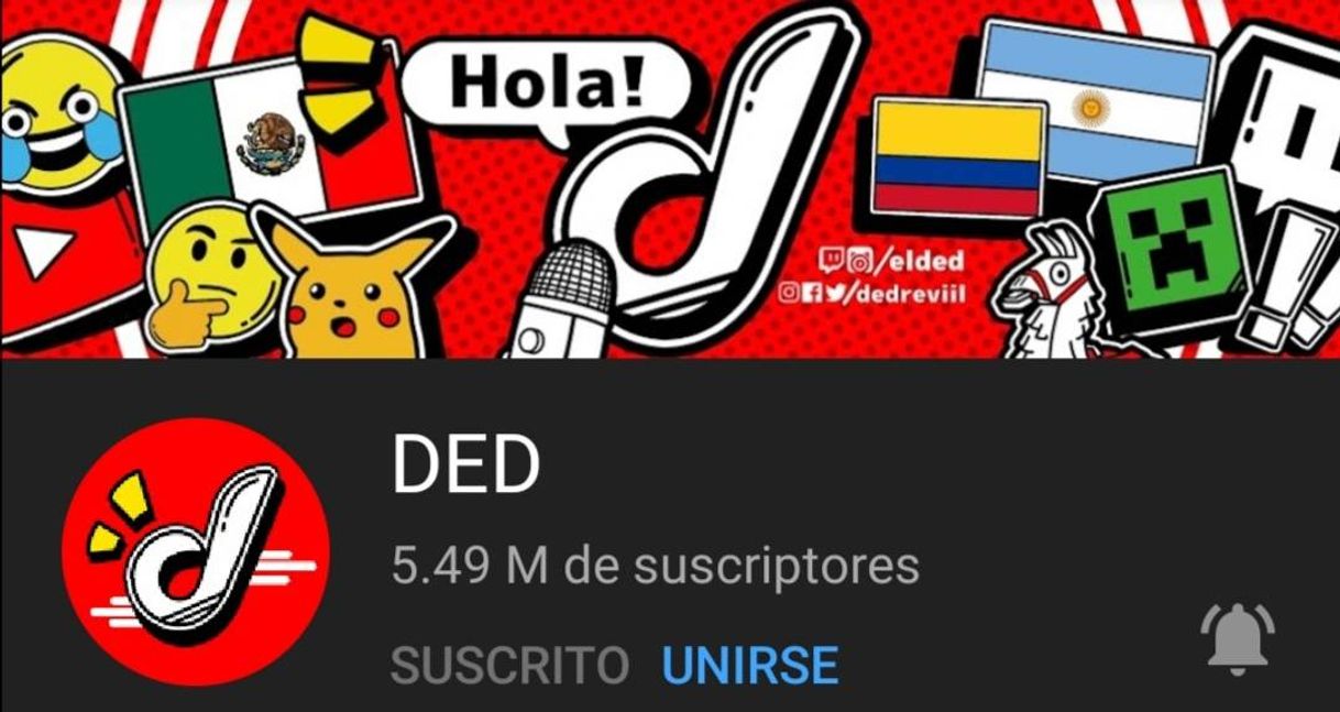 Moda Canal de YouTube DED