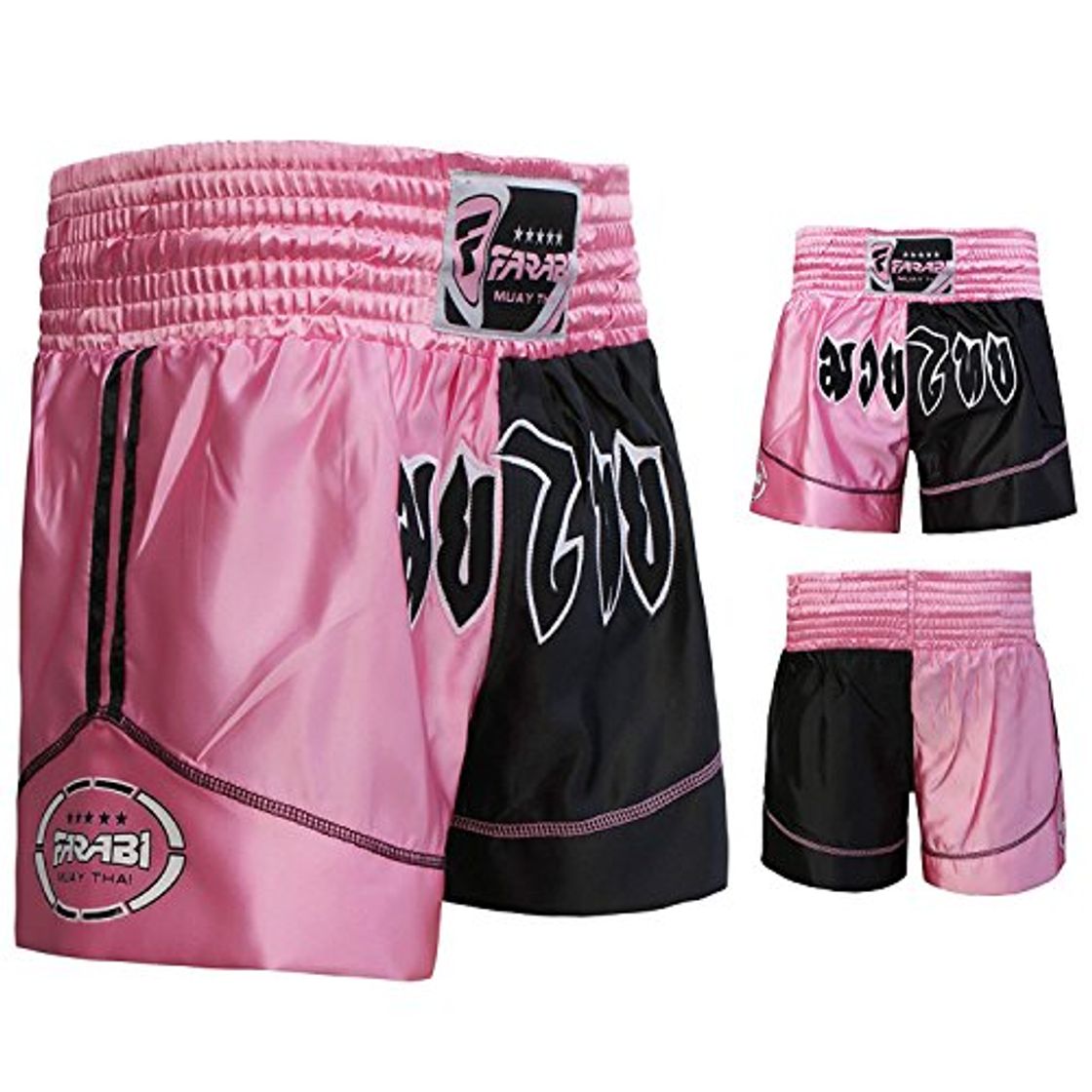 Lugar FARABI Pantalones Cortos para Boxeo, Muay Thai, Artes Marciales, Color Rosa y