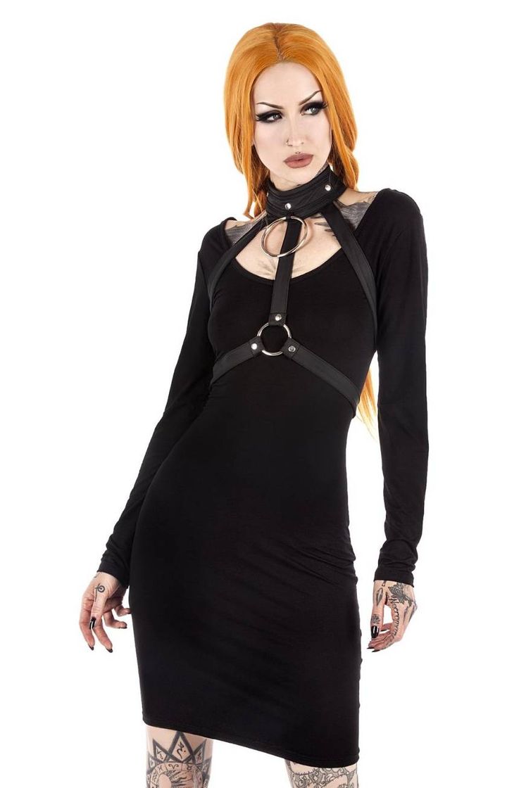 Moda Jett Black She's Hot dress by Killstar