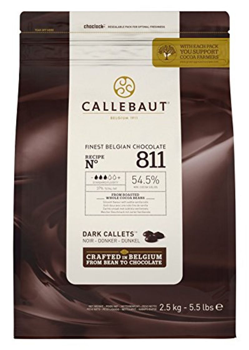 Producto Callebaut Chocolate belga fino Dark Callets 37% de grasa total - 2.5KG