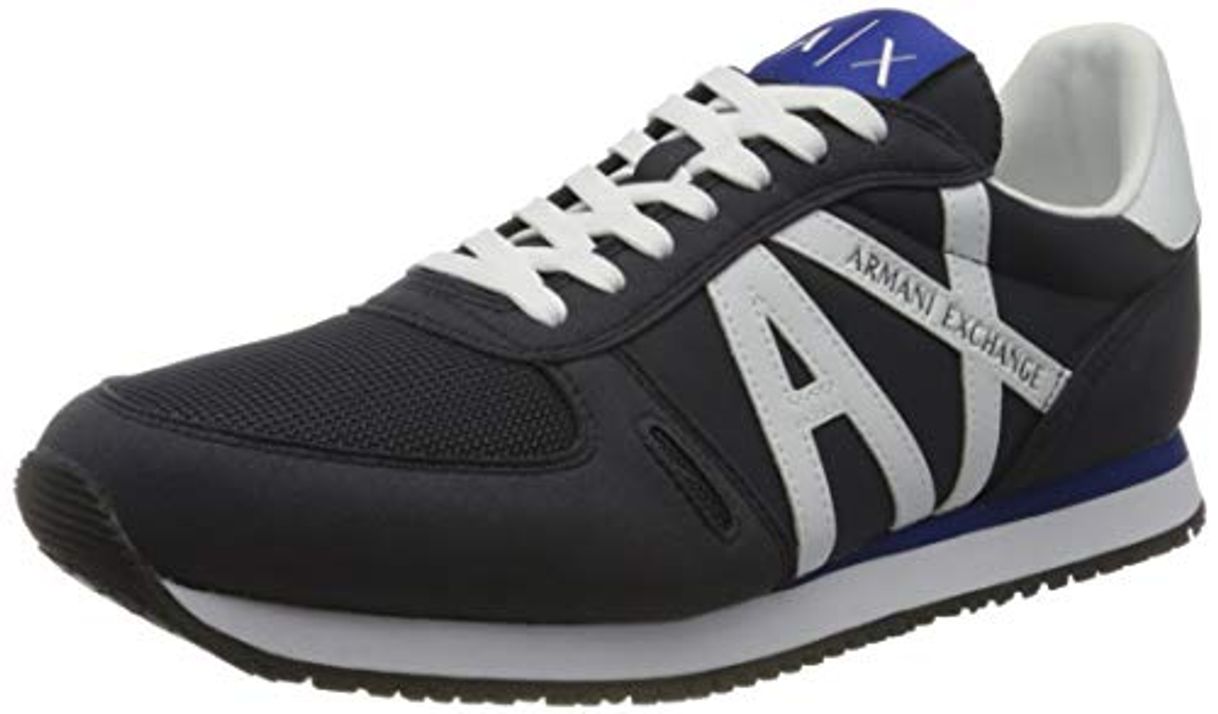 Producto Armani Exchange Retro Running Sneakers, Zapatillas para Hombre, Azul (Navy