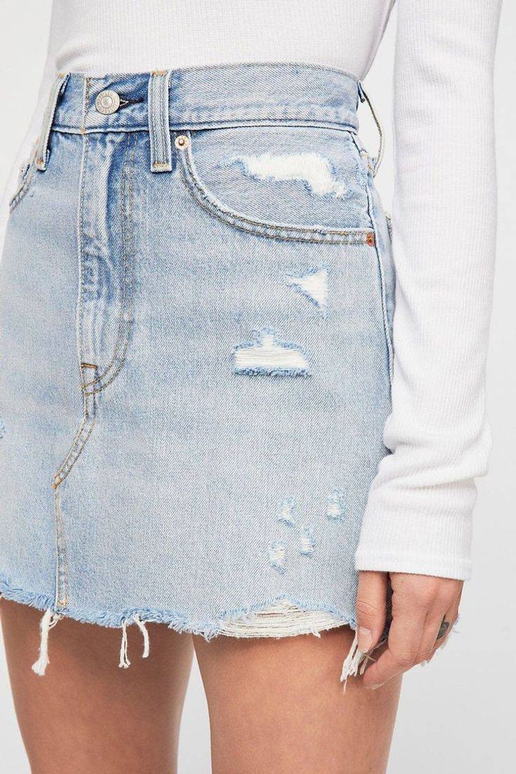 Social Levi's HR Decon Iconic BF Skirt Falda, Negro