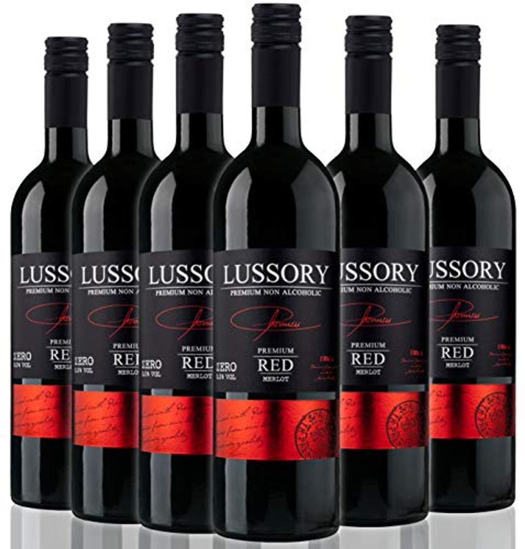 Product Lussory Merlot vino tinto sin alcohol caja de 6 ud