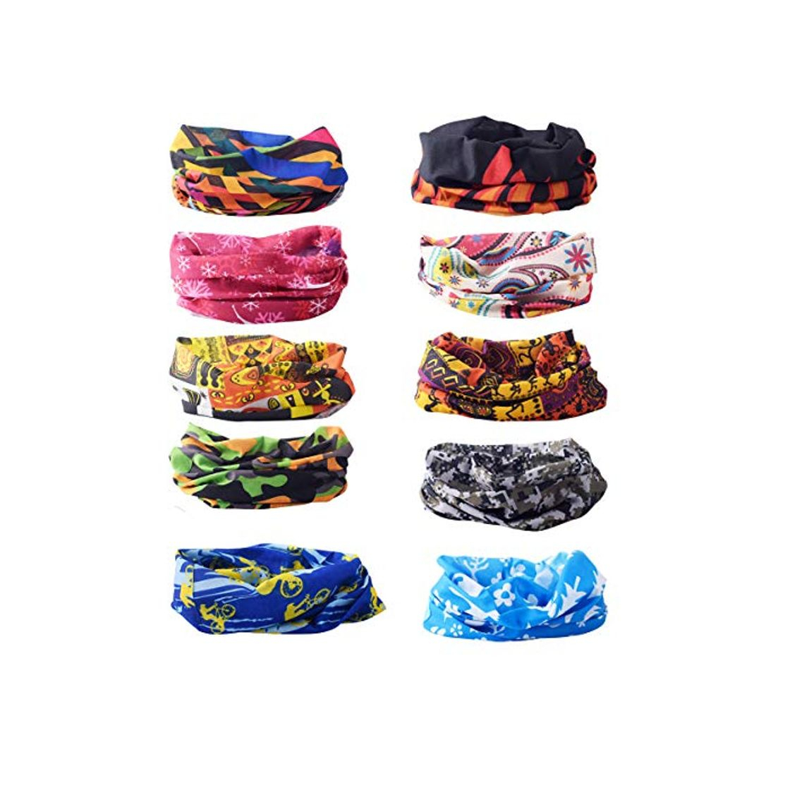 Producto Gudotra 10 Piezas Bandana Cintas Pelo Bandanas Multifuncionales Elásticas Bandanas Deportivas para