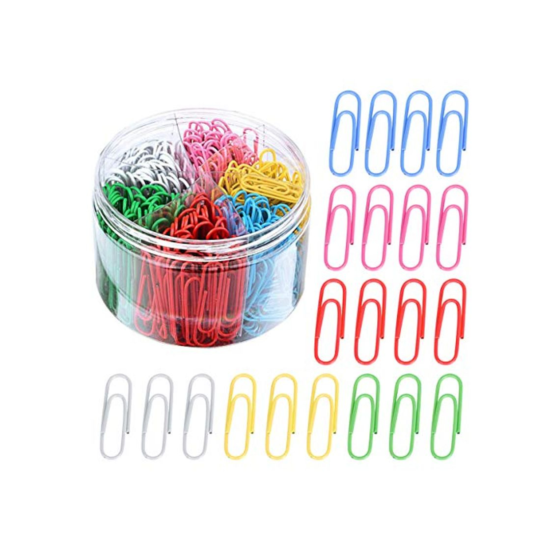 Producto Netspower 500 piezas clips de papel clips de papel Varios colores clips de papel para el trabajo de oficina escolar 33 mm