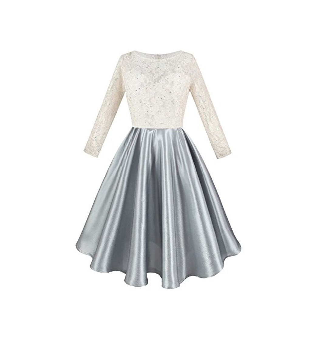 Social Angel-fashions Cuentas Cabestro Floral Cordon Satin Corto Paseo Vestidos de Coctel