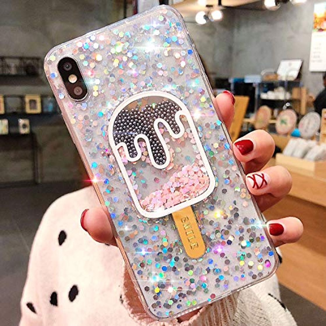 Producto JAWSEU Funda Brillante Brillo Compatible con iPhone X