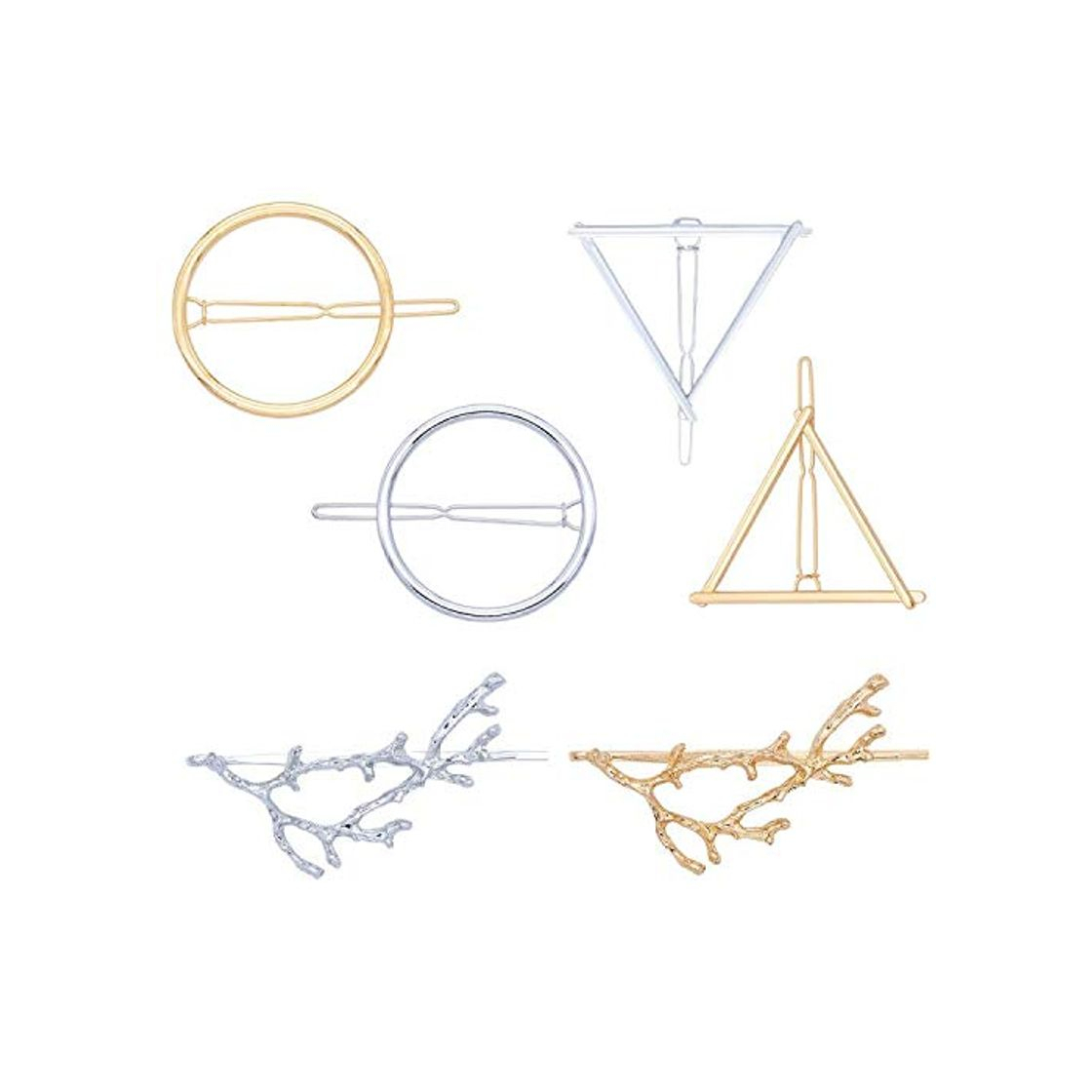 Social 6 piezas Pinzas para el cabello Broches minimalistas y delicados para mujeres