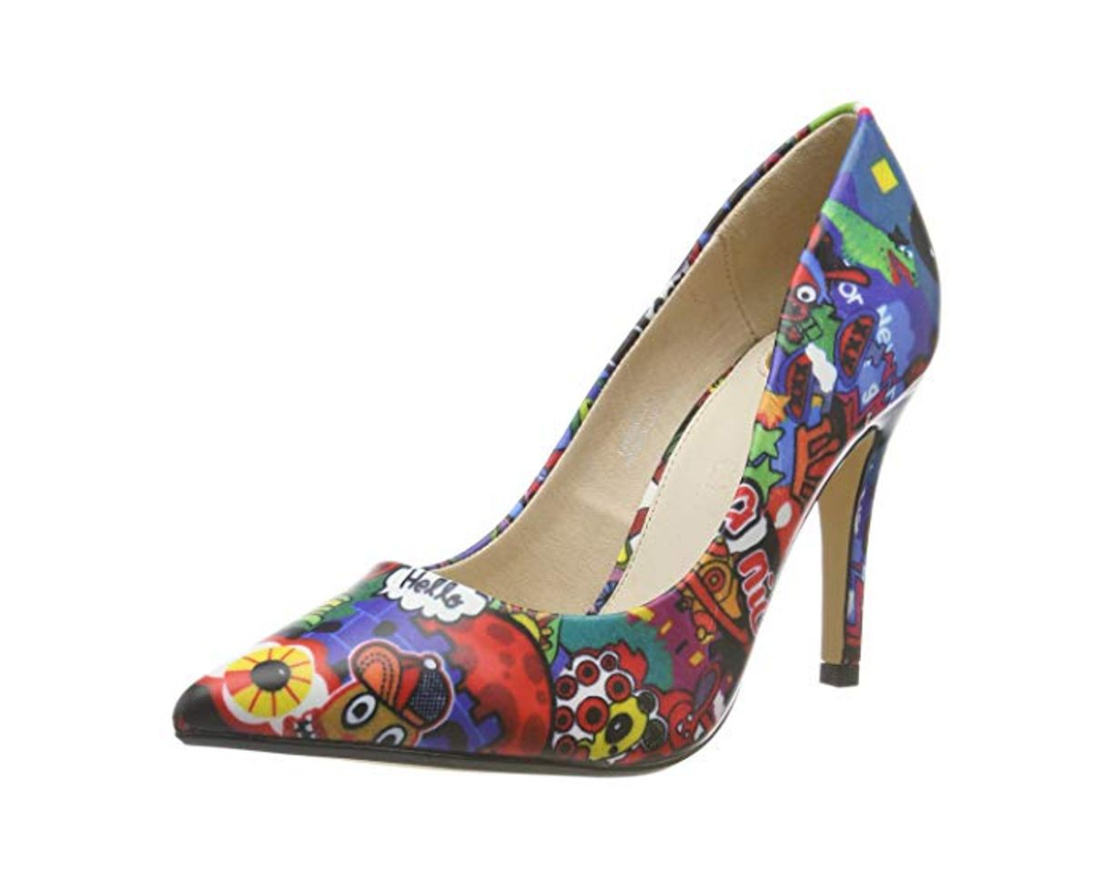 Social Buffalo Ferelle, Zapatos de Tacón para Mujer, Multicolor