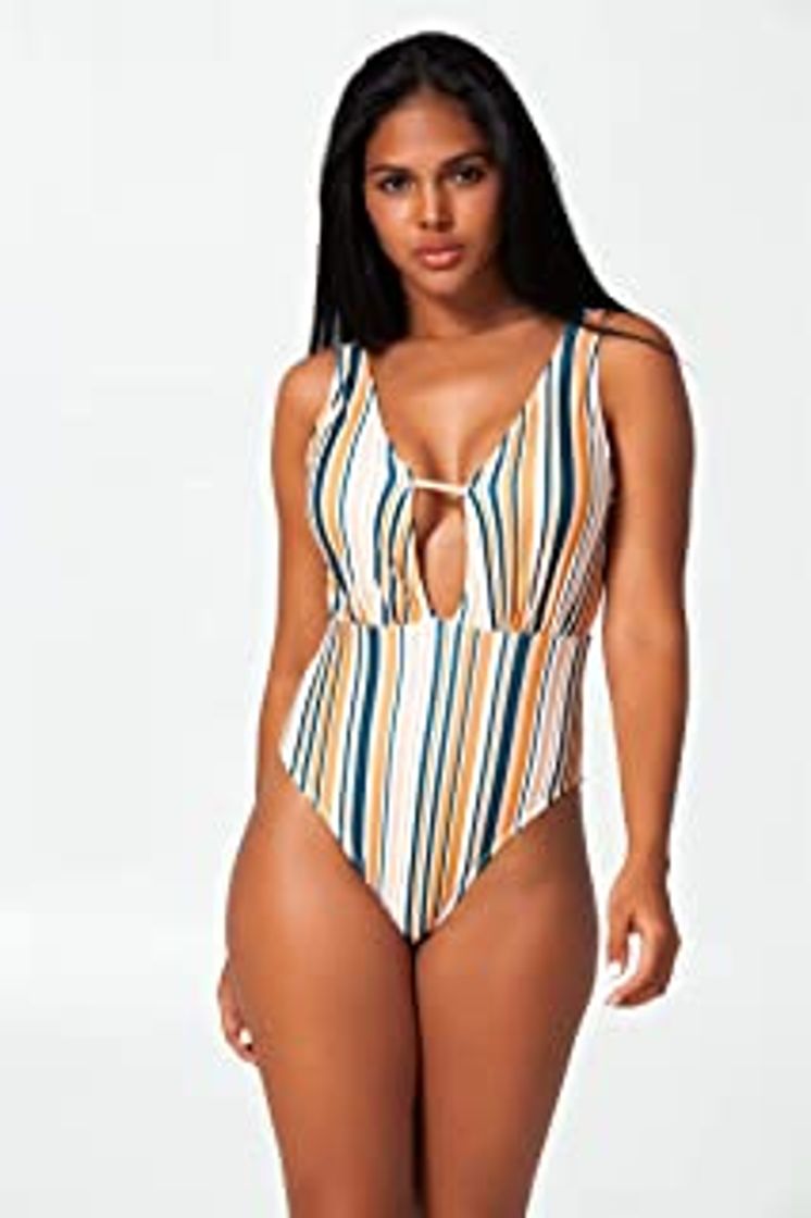 Moda KLFSJD One Piece Bañador Mujer V-Neck Sexy Bikini Playa Cintura Alta Bañador