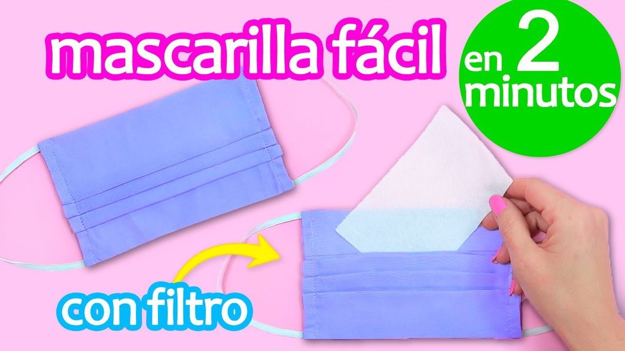 Moda COMO HACER UNA MASCARILLA DE TELA FACIL CON FILTRO ...