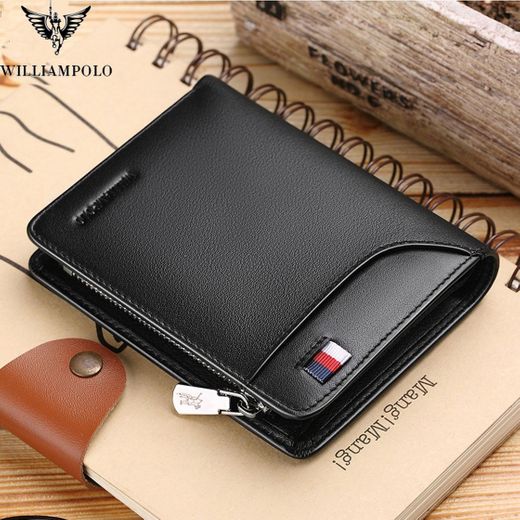 Brand with Card Holder Man Luxury ShortZipper Wallets Casual