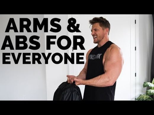 Abs and Arms HOME Workout For EVERYONE - YouTube