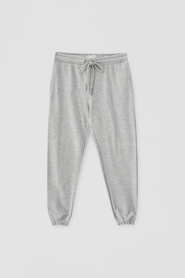 Calças jogger com elástico na parte inferior 