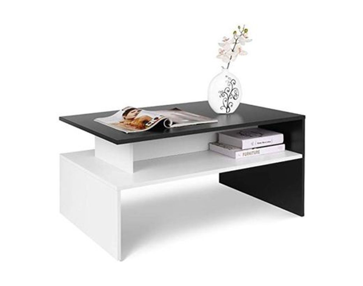 Social Homfa Mesa Centro Moderna Mesa de Café para Salón Mesa Baja Mezcla