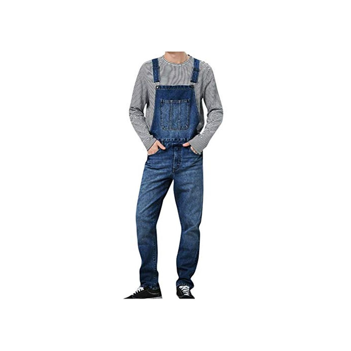 Productos Petos de Pantalones Vaqueros de Mono para Hombre Jumpsuit Casual Bolsillo Babero