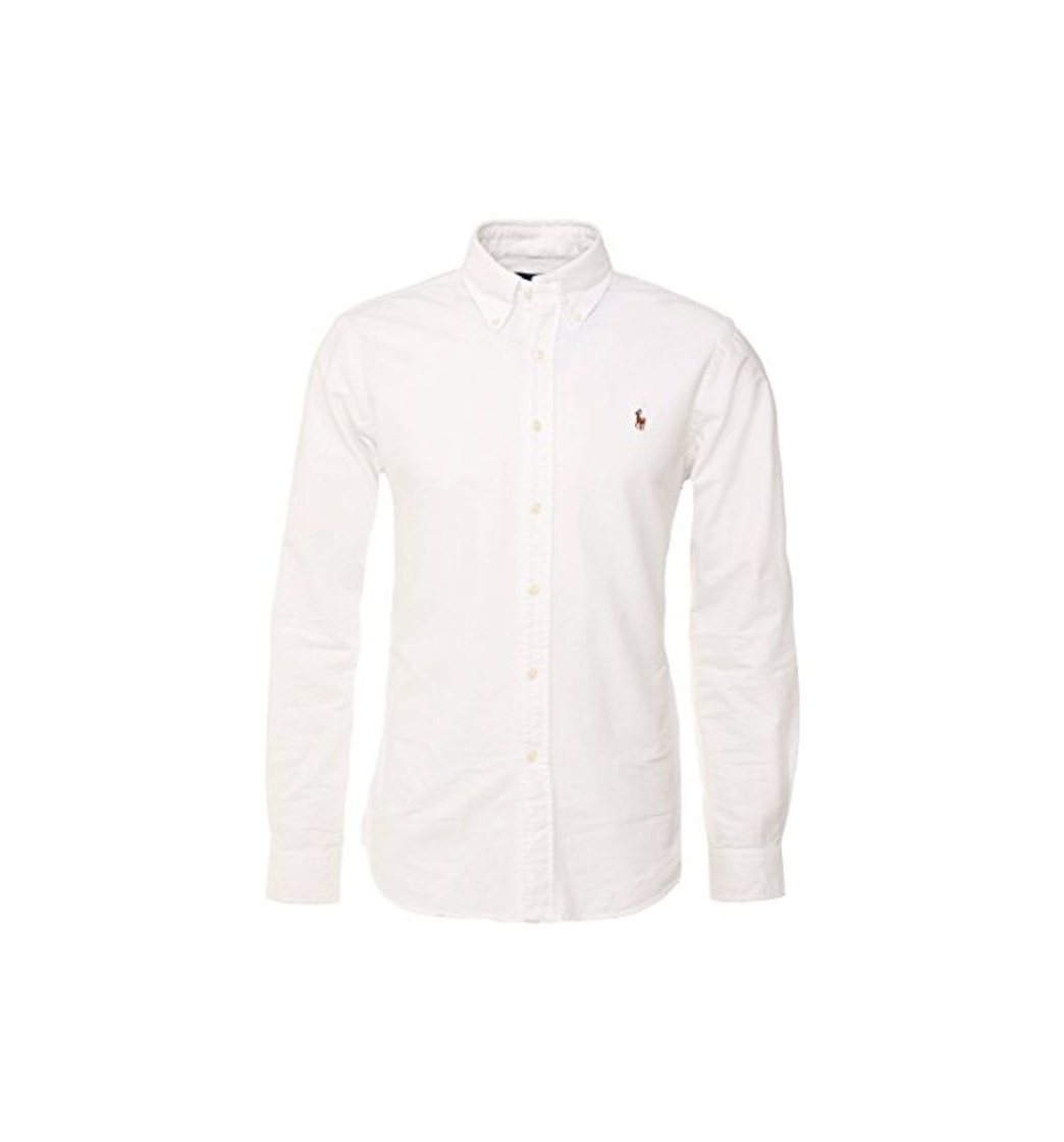 Fashion Polo Ralph Lauren camisa Button Down tejido oxfod Classic Fit Bianco L