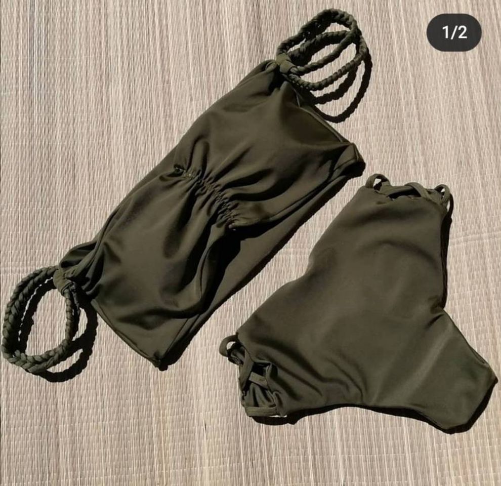 Fashion Traje de baño verde militar 