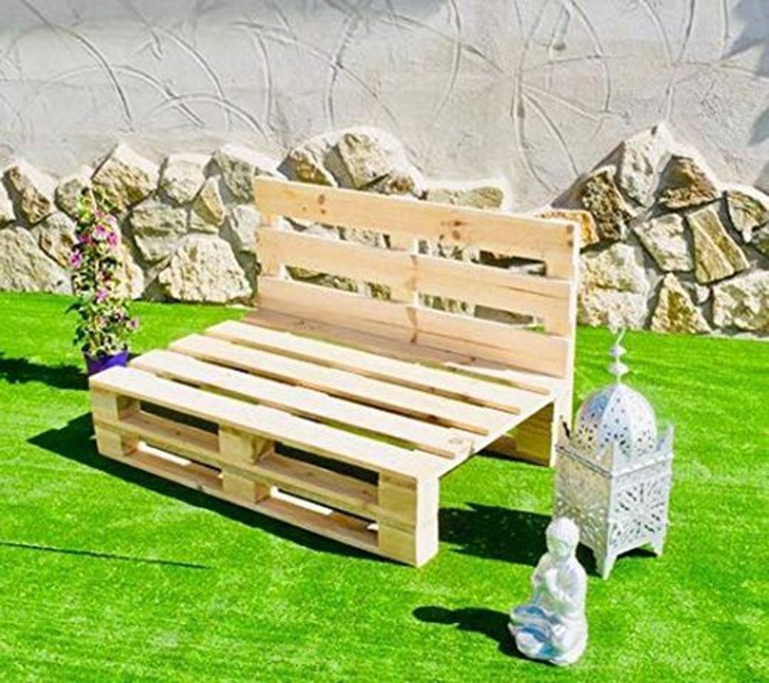 Social Sofa PALETS Europeo -Interior/Exterior 120cm X 80cm Nuevo A ESTRENAR-Natural
