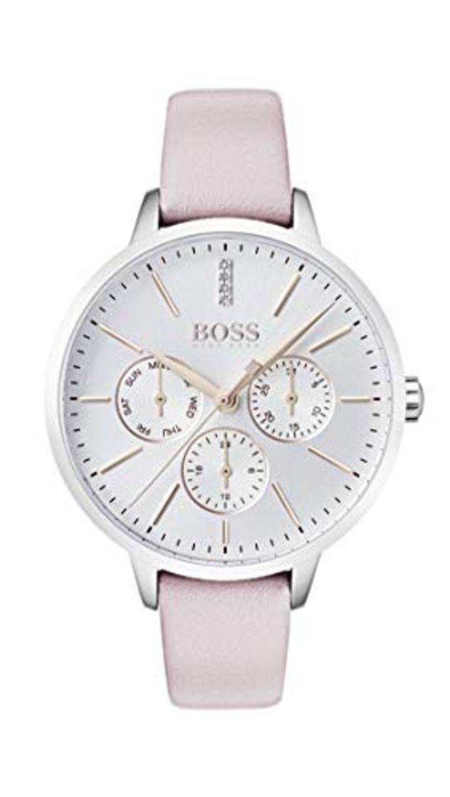 Places Hugo BOSS Reloj Multiesfera para Mujer de Cuarzo con Correa en Cuero